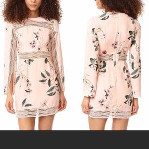EUC KEEPSAKE the Label Do It Right Mini Dress in Pink Garden Floral Size Large